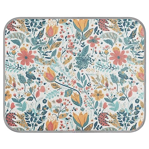 FRODOTGV Kühlende Isomatte mit floraler Illustration auf weißem Hintergrund, für den Sommer, waschbar, kühlend, für Hunde, Tiere, Haustier, Kühldecke, Größe S FRODOTGV Kühlende Isomatte mit floraler Illustration auf weißem Hintergrund, für den Sommer, waschbar, kühlend, für Hunde, Tiere, Haustier, Kühldecke, Größe S von FRODOTGV