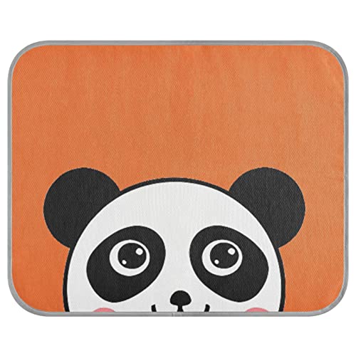 FRODOTGV Kühlende Schlafmatte mit niedlichem Panda, für den Sommer, waschbar, für Haustiere, Hundehütten, Tiere, kühlende Isomatte, Größe M, Orange von FRODOTGV