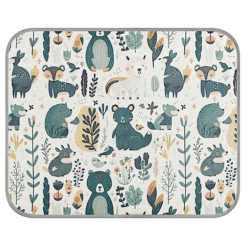 FRODOTGV Kühlmatte mit Bären-Igel-Lamm und Pflanzen, für den Sommer, waschbar, Eiskühlkissen, Hundehütten, kühlende Schlafmatte, Haustier-Kühldecke, klein FRODOTGV Kühlmatte mit Bären-Igel-Lamm und Pflanzen, für den Sommer, waschbar, Eiskühlkissen, Hundehütten, kühlende Schlafmatte, Haustier-Kühldecke, klein von FRODOTGV