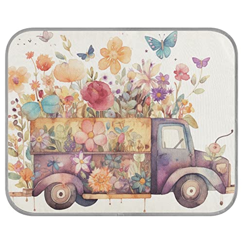 FRODOTGV Lila LKW mit Schmetterlingen und Blumen, Frühlingsdecke, kühlende Decke, atmungsaktiv, kühlende Bettmatten, Sommer, Eiskühl-Pads für Zwinger, Katzen, Haustiere, Hunde, klein FRODOTGV Lila LKW mit Schmetterlingen und Blumen, Frühlingsdecke, kühlende Decke, atmungsaktiv, kühlende Bettmatten, Sommer, Eiskühl-Pads für Zwinger, Katzen, Haustiere, Hunde, klein von FRODOTGV