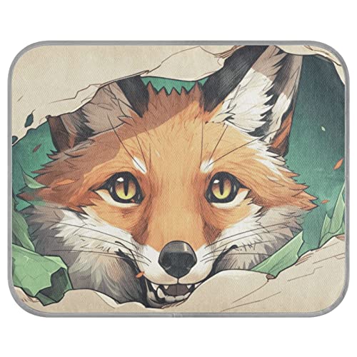 FRODOTGV Little Fox Behind Yellow Broken Wall Dog Crate Pad for Dogs/Cats, Ice Cool Pads Reusable Dogs Pets Pet Cool Blanket Cooling Sleeping Pad,Small FRODOTGV Little Fox Behind Yellow Broken Wall Dog Crate Pad for Dogs/Cats, Ice Cool Pads Reusable Dogs Pets Pet Cool Blanket Cooling Sleeping Pad,Small von FRODOTGV