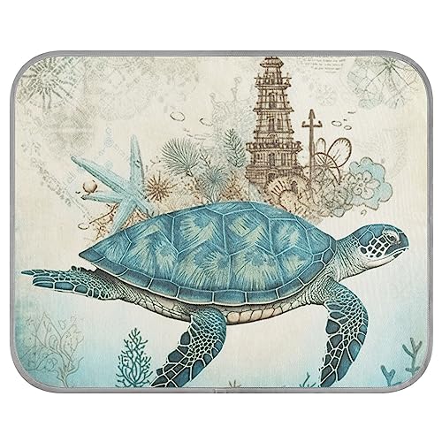 FRODOTGV Marine Turtle Coral Kompass Eiskühlkissen für Katzen, Zwinger, Tiere, Sommerkühlung, Schlafmatte, wiederverwendbar, Größe M FRODOTGV Marine Turtle Coral Kompass Eiskühlkissen für Katzen, Zwinger, Tiere, Sommerkühlung, Schlafmatte, wiederverwendbar, Größe M von FRODOTGV