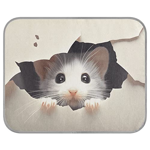 FRODOTGV Mouse Behind The Broken Wall Hundebox Pad für Hunde/Katzen, Eiskühlkissen, wiederverwendbar, für Hunde und Haustiere, kühlende Schlafmatte, klein FRODOTGV Mouse Behind The Broken Wall Hundebox Pad für Hunde/Katzen, Eiskühlkissen, wiederverwendbar, für Hunde und Haustiere, kühlende Schlafmatte, klein von FRODOTGV
