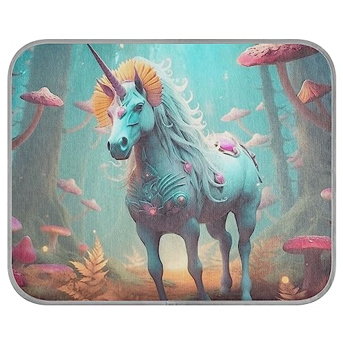 FRODOTGV Mushroom Fantasy Magic Firefly Forest Kühlmatte für Katzen, Haustiere, Zwinger, Sommer-Haustier-coole Decke, waschbar, kühlende Bettmatten, klein FRODOTGV Mushroom Fantasy Magic Firefly Forest Kühlmatte für Katzen, Haustiere, Zwinger, Sommer-Haustier-coole Decke, waschbar, kühlende Bettmatten, klein von FRODOTGV