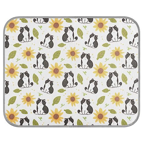 FRODOTGV Niedliche Katzen und Blumen Haustier coole Decke Sommer waschbar Hundebox Pad Zwinger Haustiere coole Bettmatten Eiskühle Pads, klein FRODOTGV Niedliche Katzen und Blumen Haustier coole Decke Sommer waschbar Hundebox Pad Zwinger Haustiere coole Bettmatten Eiskühle Pads, klein von FRODOTGV