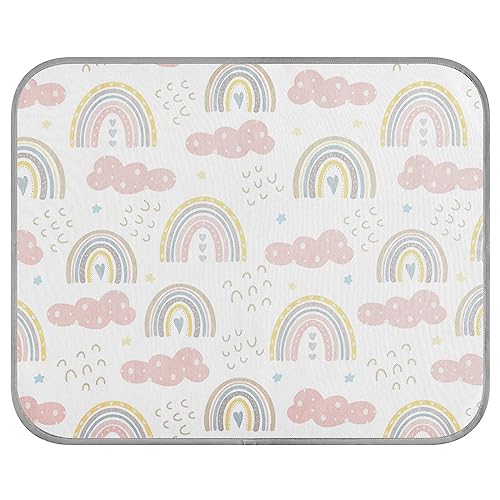 FRODOTGV Niedliche Regenbogen-Muster, kühlende Decke, atmungsaktive Kühlmatte, Sommer, Eiskühl-Pads für Zwinger, Katzen, Tiere, Haustiere, Größe M FRODOTGV Niedliche Regenbogen-Muster, kühlende Decke, atmungsaktive Kühlmatte, Sommer, Eiskühl-Pads für Zwinger, Katzen, Tiere, Haustiere, Größe M von FRODOTGV