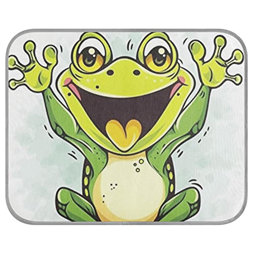 FRODOTGV Niedliche Stick-Wand gepunktet Happy Green Frog Ice Cool Pads Sommer Wiederverwendbare Kühlmatte Zwinger Hunde Kühlmatte Kühlmatte Hundebox Pad Hundekäfig Pad klein von FRODOTGV