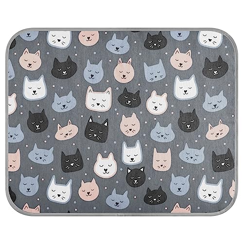 FRODOTGV Niedliche rosa und graue Katzen auf dunklem Eis, Kühlpads für Haustiere, Zwinger, Tiere, Sommer-kühle Bettmatten, wiederverwendbare Kühlmatte, Größe M FRODOTGV Niedliche rosa und graue Katzen auf dunklem Eis, Kühlpads für Haustiere, Zwinger, Tiere, Sommer-kühle Bettmatten, wiederverwendbare Kühlmatte, Größe M von FRODOTGV