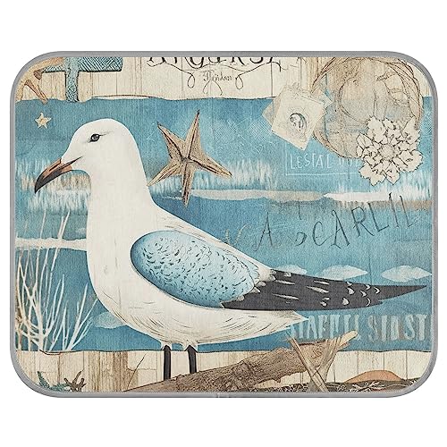 FRODOTGV Ocean Coral Kompass Seevogel Kühlende Isomatte für Katzen, Zwinger, Haustiere, Sommer Eiskühl-Pads, wiederverwendbar, kühlende Bettmatten, klein von FRODOTGV
