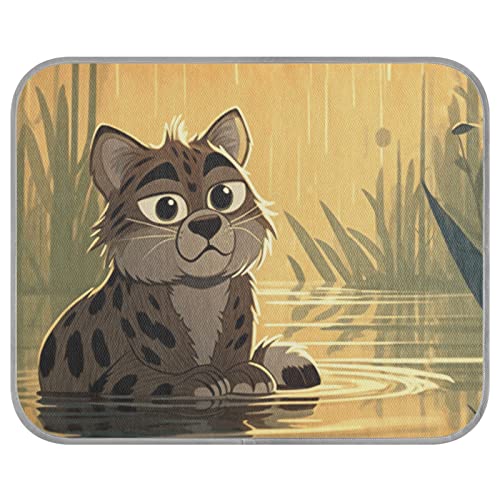 FRODOTGV Ocelot in The Forest Ice Cool Pads, waschbar, kühle Bettmatten, Sommer-Haustier-Decke für Katzen, Haustiere, Zwinger, Tiere, Größe M von FRODOTGV