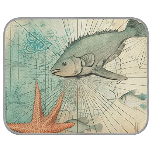 FRODOTGV Retro Illustration Kleine Fische Coole Bettmatten Sommer Waschbar Haustier Kühldecke Zwinger Tiere Kühlende Isomatte Eiskühle Pads, Medium FRODOTGV Retro Illustration Kleine Fische Coole Bettmatten Sommer Waschbar Haustier Kühldecke Zwinger Tiere Kühlende Isomatte Eiskühle Pads, Medium von FRODOTGV