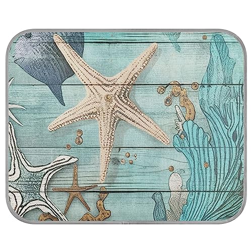 FRODOTGV Retro Seestern Coral Marine Life Coole Bettmatten für Hunde, Zwinger, Haustiere, Sommer Kühlende Isomatte Atmungsaktive Haustier Kühldecke, Größe M FRODOTGV Retro Seestern Coral Marine Life Coole Bettmatten für Hunde, Zwinger, Haustiere, Sommer Kühlende Isomatte Atmungsaktive Haustier Kühldecke, Größe M von FRODOTGV