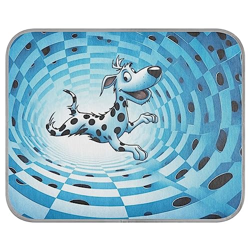 FRODOTGV Schwarz Blau Quadratische Wirbel Dalmatiner Pet Cool Blanket for Dogs/Cats, Dog Crate Pad Reusable Cats Pets Cooling Sleeping Pad Ice Cool Pads, Small FRODOTGV Schwarz Blau Quadratische Wirbel Dalmatiner Pet Cool Blanket for Dogs/Cats, Dog Crate Pad Reusable Cats Pets Cooling Sleeping Pad Ice Cool Pads, Small von FRODOTGV