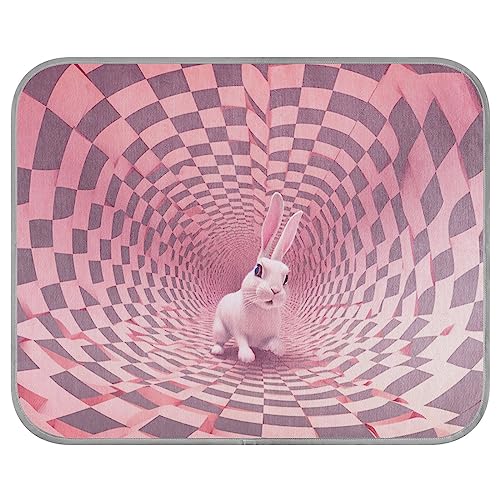 FRODOTGV Schwarze weiße rosa quadratische Wirbelhasen-coole Bettmatten für Haustiere, Tiere, Katzen, Sommer-Eiskühlkissen, wiederverwendbar, kühlende Schlafmatte, klein FRODOTGV Schwarze weiße rosa quadratische Wirbelhasen-coole Bettmatten für Haustiere, Tiere, Katzen, Sommer-Eiskühlkissen, wiederverwendbar, kühlende Schlafmatte, klein von FRODOTGV