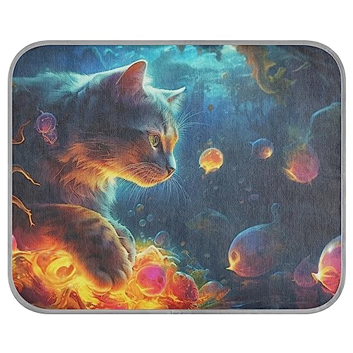 FRODOTGV Schwimmende Katzen und bunte Früchte, coole Bettmatten für Haustiere, Katzen, Zwinger, Sommer-Haustier-kühle Decke, atmungsaktiv, eiskühlende Pads, klein FRODOTGV Schwimmende Katzen und bunte Früchte, coole Bettmatten für Haustiere, Katzen, Zwinger, Sommer-Haustier-kühle Decke, atmungsaktiv, eiskühlende Pads, klein von FRODOTGV