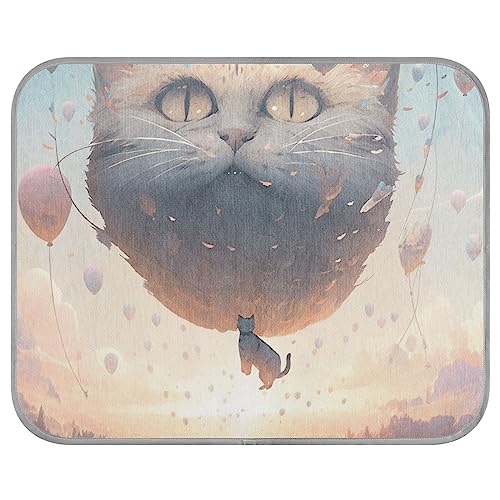 FRODOTGV Schwimmende Luftballons, Katze, Fantasie, Eiskühlkissen für Tiere, Katzen, Haustiere, kühlende Sommermatte, waschbare Kühlmatte, klein FRODOTGV Schwimmende Luftballons, Katze, Fantasie, Eiskühlkissen für Tiere, Katzen, Haustiere, kühlende Sommermatte, waschbare Kühlmatte, klein von FRODOTGV
