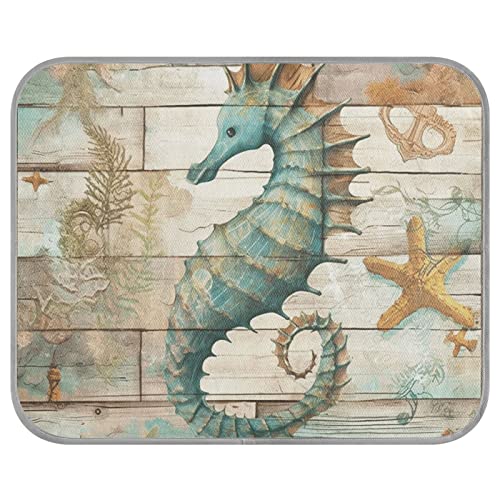 FRODOTGV Sea Life Illustration Seepferdchen Eiskühlkissen Sommer wiederverwendbare Kühlmatte Zwinger Hunde Kühlmatte Kühlmatte Hundebox Pad klein von FRODOTGV