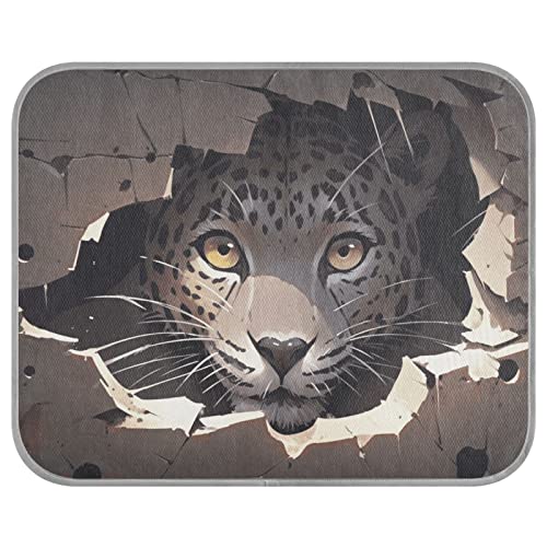 FRODOTGV Tiger Behind Yellow Wall Pet Cool Blanket Summer Washable Ice Cool Pads Animals Pets Cooling Mat Cooling Sleeping Pad,Small von FRODOTGV