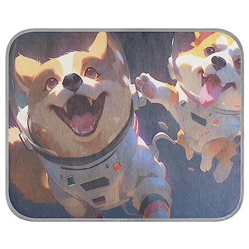 FRODOTGV Two Space Puppies Flying Happily Ice Cool Pads für Tiere, Katzen, Haustiere, kühlende Sommer-Isomatte, waschbare Kühlmatte, klein FRODOTGV Two Space Puppies Flying Happily Ice Cool Pads für Tiere, Katzen, Haustiere, kühlende Sommer-Isomatte, waschbare Kühlmatte, klein von FRODOTGV
