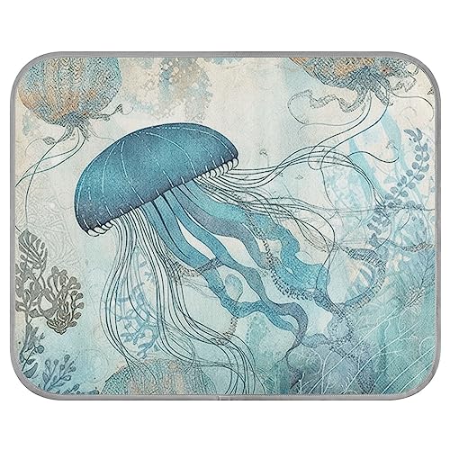 FRODOTGV Vintage Qualle Coral Marine Life Hundebox Pad für Tiere, Hunde, Zwinger, Sommer Kühlmatte, wiederverwendbar, kühlende Isomatte, klein FRODOTGV Vintage Qualle Coral Marine Life Hundebox Pad für Tiere, Hunde, Zwinger, Sommer Kühlmatte, wiederverwendbar, kühlende Isomatte, klein von FRODOTGV
