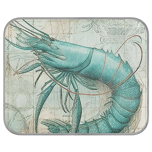 FRODOTGV Vintage Textur Marine Shrimp Cool Bed Mats Washable Pet Cool Blanket Summer Cooling Sleeping Pad for Dogs Pets Animals Kennels,Medium von FRODOTGV