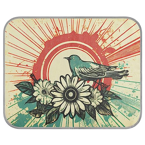 FRODOTGV Vintage Vögel und Blumen, Eiskühlkissen, waschbar, kühlende Isomatte, Sommer-Kühlmatte für Katzen, Tiere, Zwinger, Haustiere, Größe M FRODOTGV Vintage Vögel und Blumen, Eiskühlkissen, waschbar, kühlende Isomatte, Sommer-Kühlmatte für Katzen, Tiere, Zwinger, Haustiere, Größe M von FRODOTGV