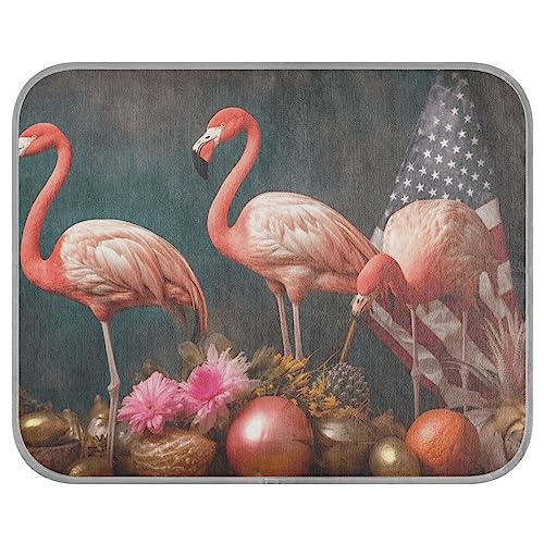 Independence Day Flamingo Märchenwelt Thema Hundebox Pad für Hunde, Tiere, Zwinger, Sommer Haustier coole Decke waschbar Kühlende Schlafmatte, klein Independence Day Flamingo Märchenwelt Thema Hundebox Pad für Hunde, Tiere, Zwinger, Sommer Haustier coole Decke waschbar Kühlende Schlafmatte, klein von FRODOTGV
