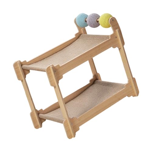 Doppelschichtiger Kratzbaum für Katzen, Sisal-Pad, Holzkonstruktion, für den Innenbereich, für Ruhe, Möbelschutz, doppellagiges Bett Doppelschichtiger Kratzbaum für Katzen, Sisal-Pad, Holzkonstruktion, für den Innenbereich, für Ruhe, Möbelschutz, doppellagiges Bett von FROMCEO