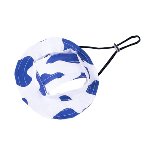 Haustier-Sonnenhut, verstellbare Krawatte, breite Krempe, Design für Hunde, Katzen, Kaninchen, Ohrlöcher, Zubehör, Hunde-Sonnenhut mit verstellbarem Riemen von FROMCEO