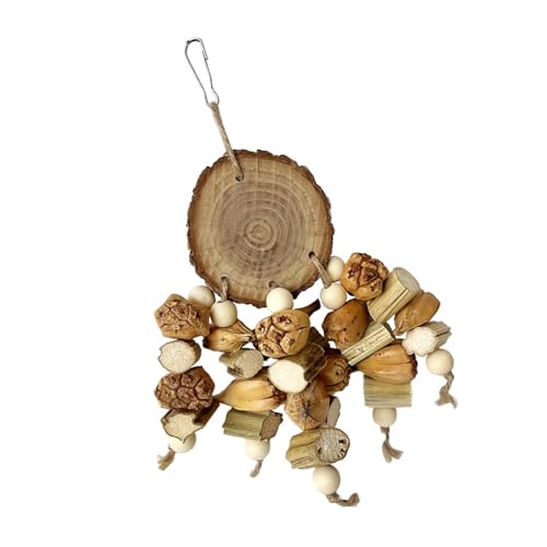 Mehrzweck-Kauspielzeug aus Holz für AfricanGreys Papageien, Aras, Kakadus, Vogelkäfig, hängendes Unterhaltungsspielzeug Mehrzweck-Kauspielzeug aus Holz für AfricanGreys Papageien, Aras, Kakadus, Vogelkäfig, hängendes Unterhaltungsspielzeug von FROMCEO