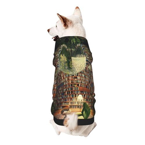 Froon Bibliotheks-Bücherregal-Bekleidung für kleine Haustiere, Kapuzen-Sweatshirt, bezaubernde und warme Haustierkleidung, für Ihr Haustier Froon Bibliotheks-Bücherregal-Bekleidung für kleine Haustiere, Kapuzen-Sweatshirt, bezaubernde und warme Haustierkleidung, für Ihr Haustier von FROON