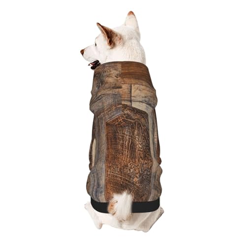 Froon Braunes Holz-Kapuzen-Sweatshirt für kleine Haustiere, bezaubernde und warme Haustierkleidung, für Ihr Haustier von FROON