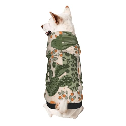 Froon Grüner Kaktus Haustierbekleidung – Kapuzen-Sweatshirt für kleine Haustiere, bezaubernde und warme Haustierkleidung, für Ihr Haustier von FROON