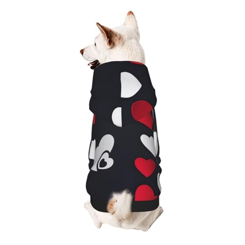Froon Happy Valentine's Day Haustierbekleidung – Kapuzen-Sweatshirt für kleine Haustiere, bezaubernde und warme Haustierkleidung, für Ihr Haustier von FROON