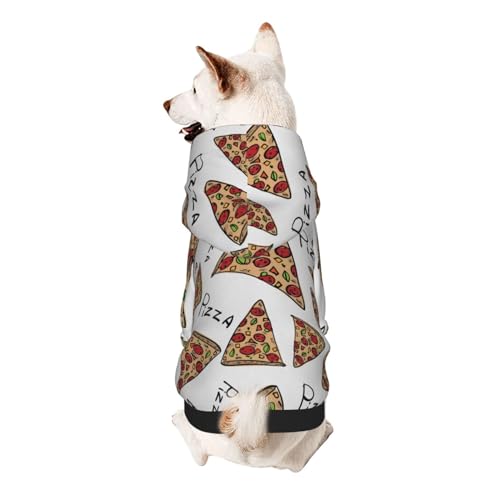 Froon Haustierbekleidung mit Pizza-Muster – Kapuzen-Sweatshirt für kleine Haustiere, bezaubernde und warme Haustierkleidung, für Ihr Haustier von FROON