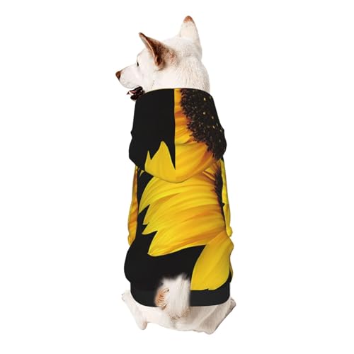 Froon Haustierbekleidung mit Sonnenblumen-Motiv – Kapuzen-Sweatshirt für kleine Haustiere, bezaubernde und warme Haustierkleidung, für Ihr Haustier von FROON