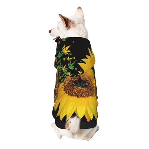 Froon Haustierbekleidung mit Sonnenblumen-Motiv – Kapuzen-Sweatshirt für kleine Haustiere, bezaubernde und warme Haustierkleidung, für Ihr Haustier von FROON