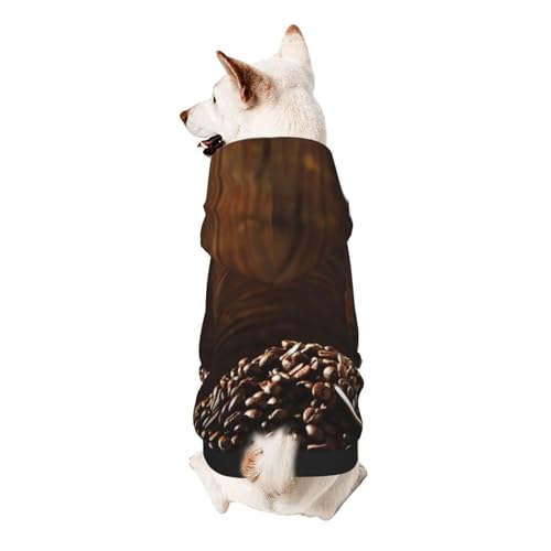 Froon Kaffeetasse und Kaffeebohnen Haustierbekleidung – Kapuzen-Sweatshirt für kleine Haustiere, bezaubernde und warme Haustierkleidung, für Ihr Haustier von FROON
