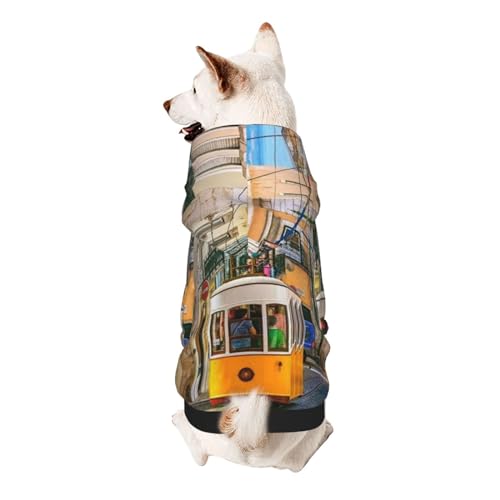 Froon Lisbon Tram Haustierbekleidung – Kapuzen-Sweatshirt für kleine Haustiere, bezaubernde und warme Haustierkleidung, für Ihr Haustier von FROON
