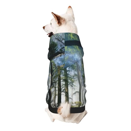 Froon National Parks Sunshine Trees Haustierbekleidung – Kapuzen-Sweatshirt für kleine Haustiere, bezaubernde und warme Haustierkleidung, für Ihr Haustier von FROON