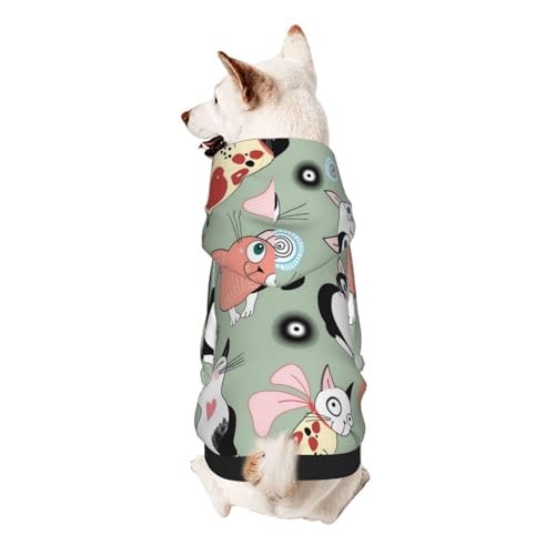 Froon Niedliche Cartoon-Katzen-Haustierbekleidung – Kapuzen-Sweatshirt für kleine Haustiere, bezaubernde und warme Haustierkleidung, für Ihr Haustier von FROON