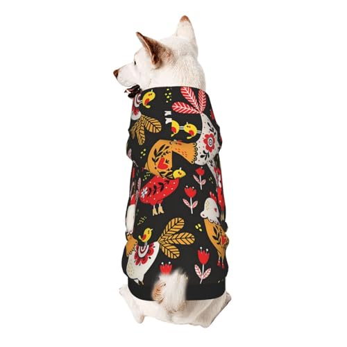Froon Niedliche Hahn-Hühner-Haustierbekleidung – Kapuzen-Sweatshirt für kleine Haustiere, bezaubernde und warme Haustierkleidung, für Ihr Haustier von FROON