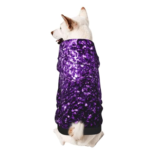 Froon Schöne lila Glitzer-Kapuzen-Sweatshirt für kleine Haustiere, bezaubernde und warme Haustierkleidung, für Ihr Haustier Froon Schöne lila Glitzer-Kapuzen-Sweatshirt für kleine Haustiere, bezaubernde und warme Haustierkleidung, für Ihr Haustier von FROON