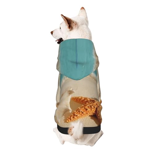 Froon Sommer-Kapuzen-Sweatshirt mit Seestern und Muscheln, bezaubernde und warme Haustierkleidung für Ihr Haustier von FROON