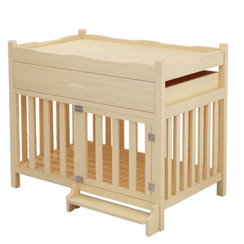 Robustes Haustierbett, Hundebett aus Holz, Hundehütte mit Aufbewahrungsplattform, Schublade, kleine Haustierhütte für kleine, mittelgroße Hunde Robustes Haustierbett, Hundebett aus Holz, Hundehütte mit Aufbewahrungsplattform, Schublade, kleine Haustierhütte für kleine, mittelgroße Hunde von FROON