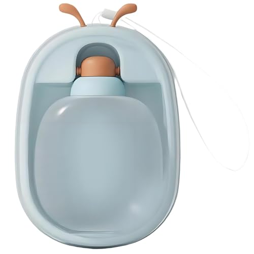 Tragbare Hundewasserflasche, 2-in-1-Wasserspender aus auslaufsicherem Kunststoff for Haustiere mit Faltbarer Schüssel, for Spaziergänge, Reisen, Spaziergänge im Freien und Ausgehen(Blue) von FRYSKYO
