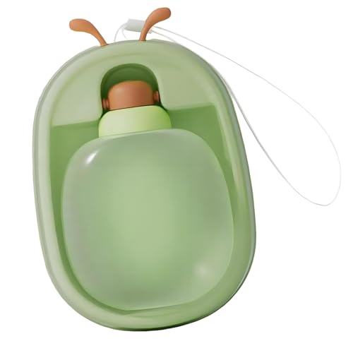 Tragbare Hundewasserflasche, 2-in-1-Wasserspender aus auslaufsicherem Kunststoff for Haustiere mit Faltbarer Schüssel, for Spaziergänge, Reisen, Spaziergänge im Freien und Ausgehen(Green) von FRYSKYO
