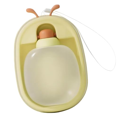 Tragbare Hundewasserflasche, 2-in-1-Wasserspender aus auslaufsicherem Kunststoff for Haustiere mit Faltbarer Schüssel, for Spaziergänge, Reisen, Spaziergänge im Freien und Ausgehen(Yellow) von FRYSKYO