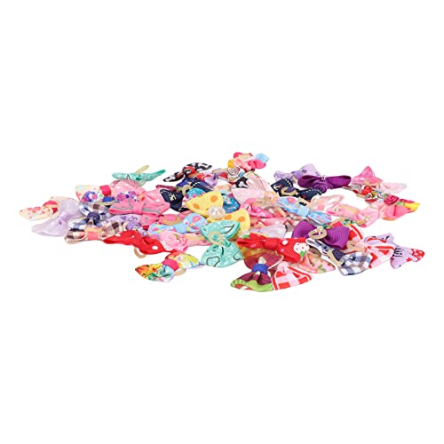 FRZY Pet Grooming Bows 50pcs Cute Patterns Pet Hair Bows Polyester Dog Hair Accessories Christmas Birthday Pet Gifts von FRZY