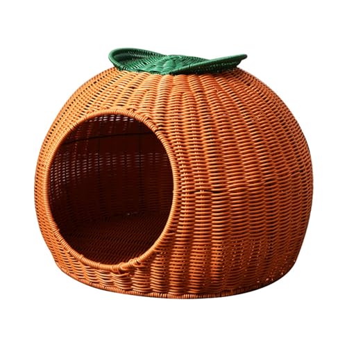 FSJMTQTS Haustierbett aus Korbgeflecht Katzennest Universal Weaving Pet House Villa Sommer FSJMTQTS Haustierbett aus Korbgeflecht Katzennest Universal Weaving Pet House Villa Sommer von FSJMTQTS